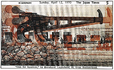 1970 - Gun for Sparrow Osaka - Farb-Zustand 01 - Lithographie und Photolithographie - 48,8x80 cm